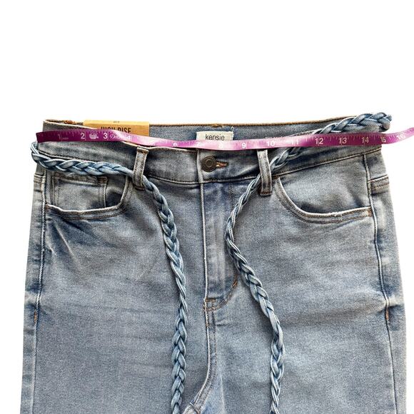 Kensie Jeans Women's Sz 8 29  Savannah High Rise Flare Raw Hem Ankle NWT New - Picture 8 of 14